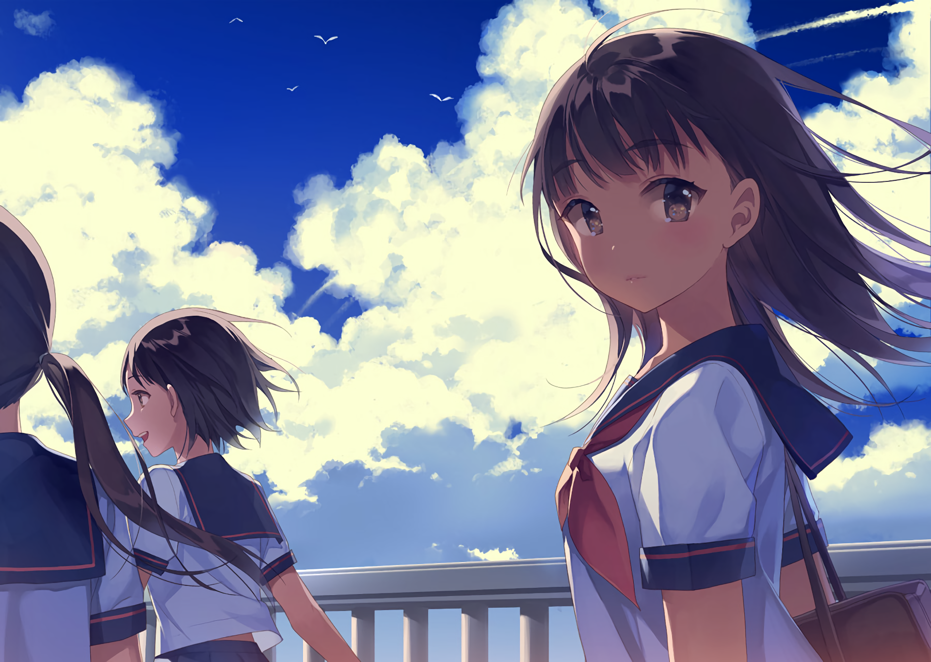 Serene School Day Anime Hd Wallpaper By Salt 9408