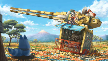 Lucky Beast (Kemono Friends) Kaban (Kemono Friends) Serval (Kemono Friends) Anime Kemono Friends HD Desktop Wallpaper | Background Image
