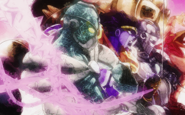 Anime Jojo's Bizarre Adventure Hermit Purple Hierophant Green Star Platinum Silver Chariot Magician's Red The Fool HD Wallpaper | Background Image