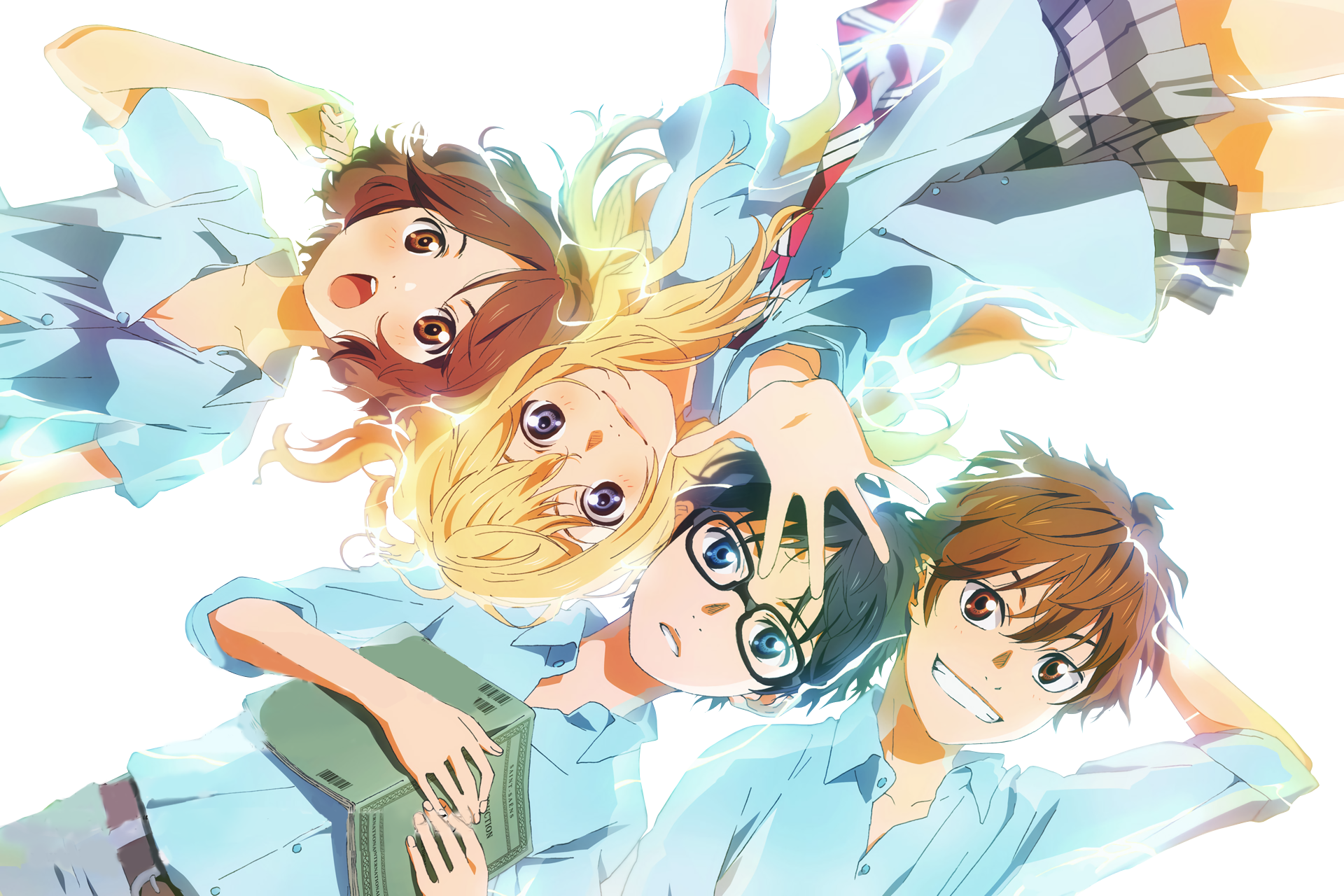 Download Ryota Watari Tsubaki Sawabe Kousei Arima Kaori Miyazono Anime Your  Lie In April HD Wallpaper