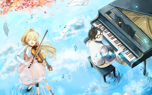 Anime Your Lie in April Kaori Miyazono Kousei Arima HD Wallpaper | Background Image