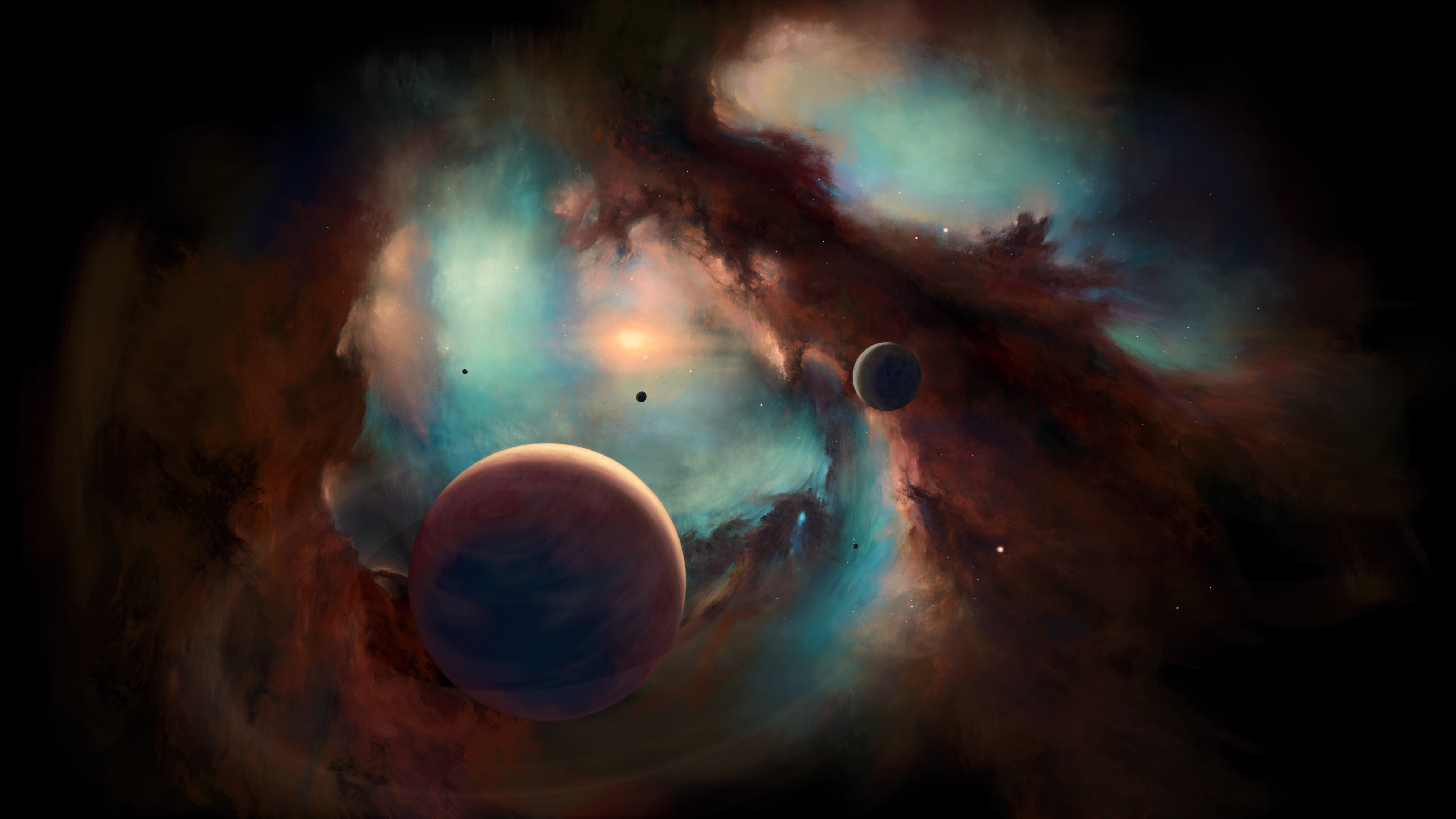Planets 4k Ultra HD Wallpaper by Ekaterinya Vladinakova