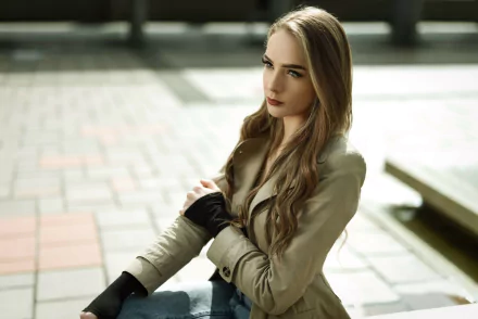 brunette lipstick blue eyes woman model HD Desktop Wallpaper | Background Image