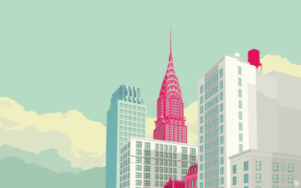 Empire State Building New York artistic city HD Desktop Wallpaper | Background Image