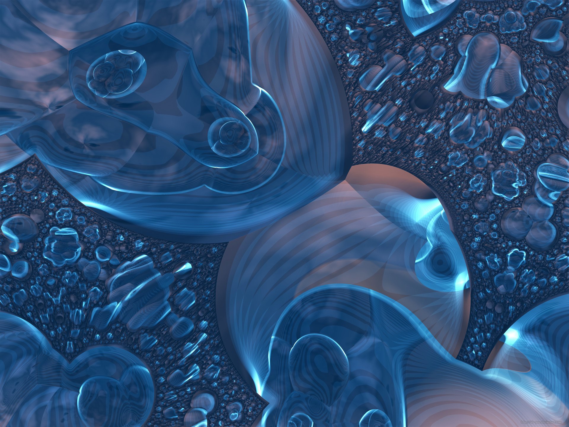 Dark Blue Coral - 3d Fractal Art by Dr-Pen