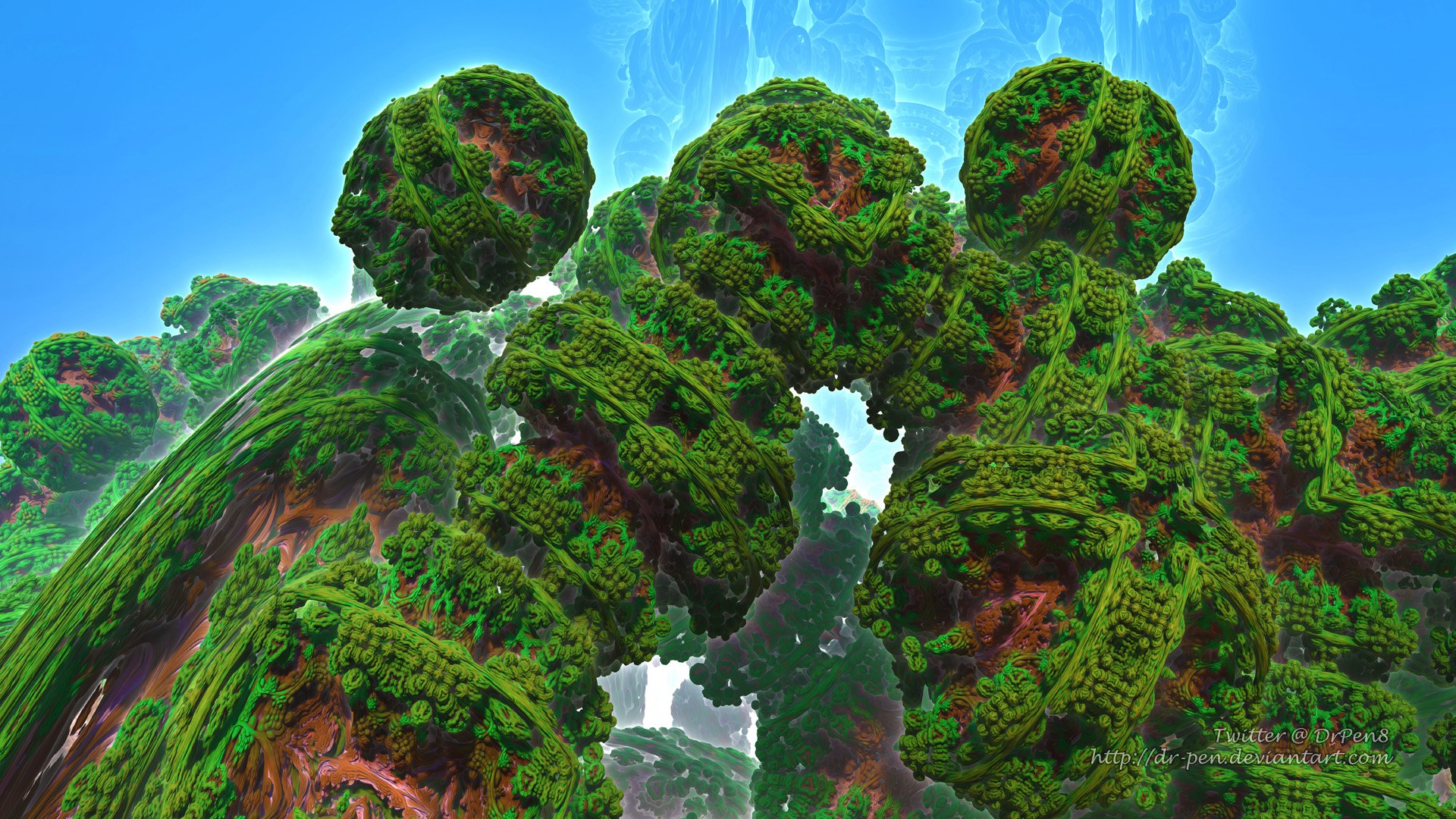 Bacterium Hedgerow - 3d Fractal Art 电脑壁纸