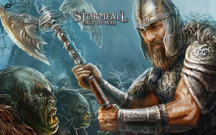 armor axe orc warrior video game Stormfall: Age of War HD Desktop Wallpaper | Background Image