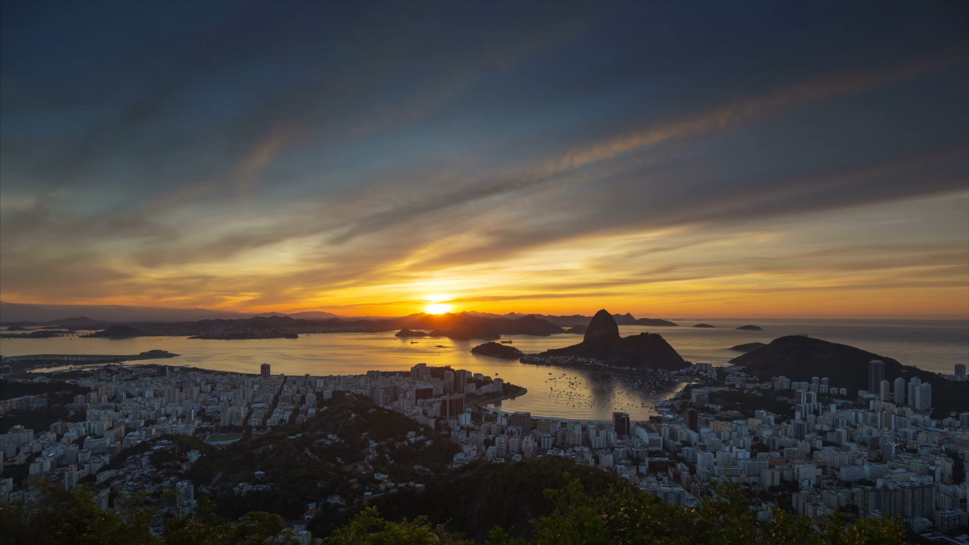 Download Brazil City Sunset Man Made Rio De Janeiro HD Wallpaper