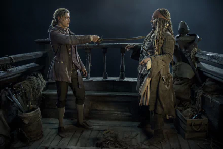 Brenton Thwaites Henry Turner Johnny Depp Jack Sparrow movie Pirates Of The Caribbean: Dead Men Tell No Tales HD Desktop Wallpaper | Background Image