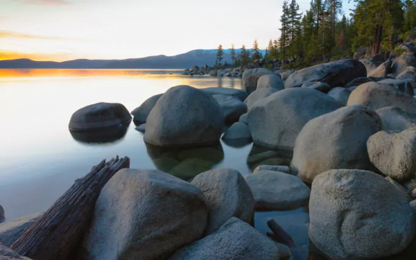 nature lake boulder California Nevada Lake Tahoe HD Desktop Wallpaper | Background Image