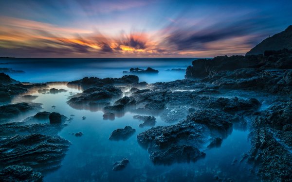 Earth Sunset Hawaii Ocean Sea Horizon HD Wallpaper | Background Image