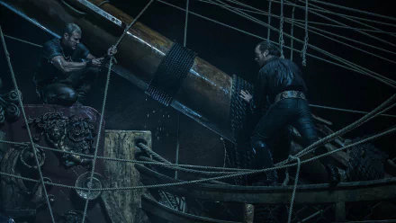 Tom Hopper Billy Bones Toby Stephens Captain Flint (Black Sails) TV Show Black Sails HD Desktop Wallpaper | Background Image