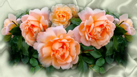  Peach-Colored Roses