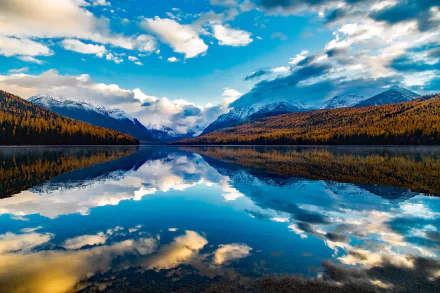 sky cloud mountain landscape reflection nature lake glacier national park Lake McDonald HD Desktop Wallpaper | Background Image