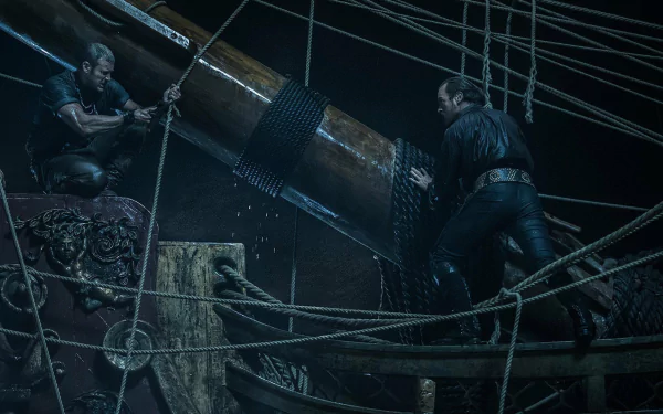 Tom Hopper Billy Bones Toby Stephens Captain Flint (Black Sails) TV Show Black Sails HD Desktop Wallpaper | Background Image