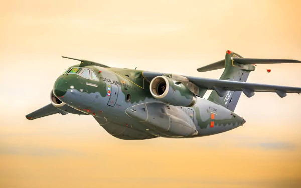 transport aircraft aircraft military Embraer KC-390 HD Desktop Wallpaper | Background Image