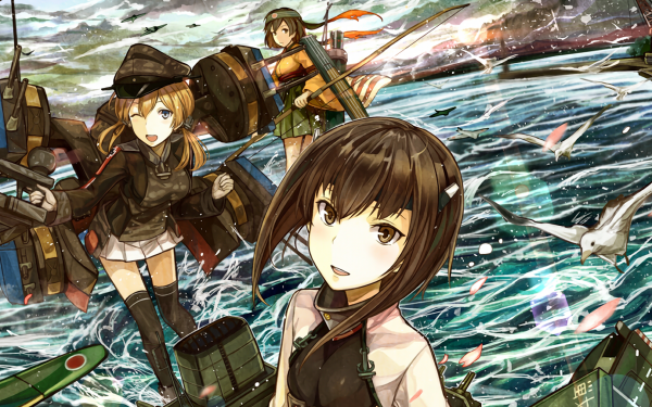 Anime Kantai Collection Prinz Eugen Taihou Hiryuu HD Wallpaper | Background Image