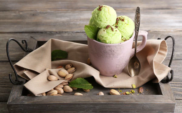 pistachio still life cup food ice cream HD Desktop Wallpaper | Background Image