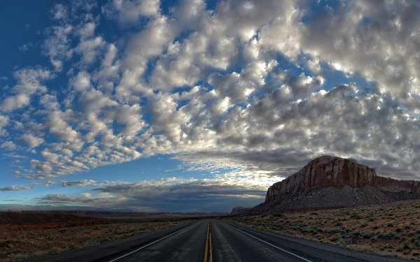 Man Made Road Nature Sky Cloud Landscape Desert HD Wallpaper | Background Image
