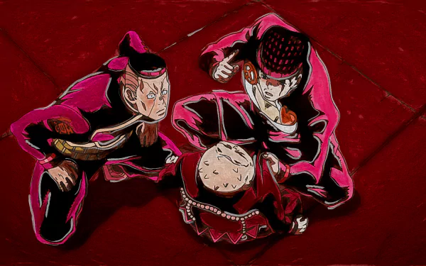 Okuyasu Nijimura Shigekiyo Yangu Josuke Higashikata Anime Jojo's Bizarre Adventure HD Desktop Wallpaper | Background Image