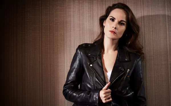 lipstick brown eyes brunette English singer actress Celebrity Michelle Dockery HD Desktop Wallpaper | Background Image