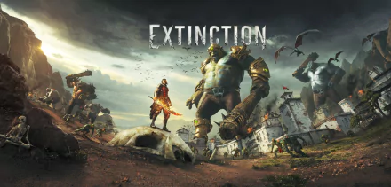 sword orc warrior giant Extinction (Video Game) video game Extinction (Movie) HD Desktop Wallpaper | Background Image