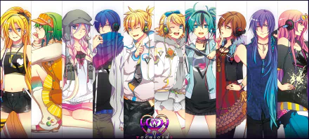 Meiko (Vocaloid) Luka Megurine Lily (Vocaloid) Kamui Gakupo Kaito (Vocaloid) Rin Kagamine Len Kagamine GUMI (Vocaloid) IA (Vocaloid) Hatsune Miku Anime Vocaloid HD Desktop Wallpaper | Background Image