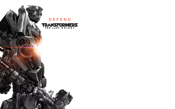 Bumblebee from Transformers: The Last Knight stands ready for battle in this 4K Ultra HD PC desktop wallpaper, featuring a dynamic, high-detail movie design.