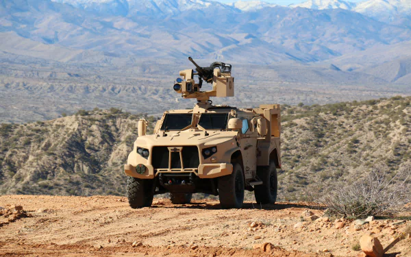 weapon machine gun Oshkosh L-ATV A vehicle military Oshkosh L-ATV HD Desktop Wallpaper | Background Image