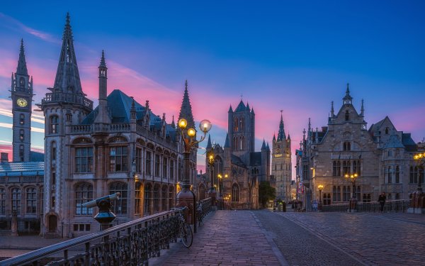 Man Made Ghent Towns Belgium Building Street Architecture Church HD Wallpaper | Background Image