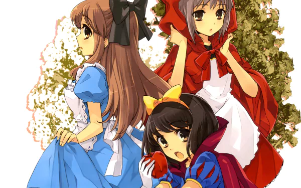 Mikuru Asahina Haruhi Suzumiya Yuki Nagato Anime The Melancholy of Haruhi Suzumiya HD Desktop Wallpaper | Background Image