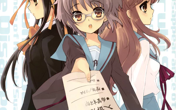 Mikuru Asahina Yuki Nagato Haruhi Suzumiya Anime The Melancholy of Haruhi Suzumiya HD Desktop Wallpaper | Background Image