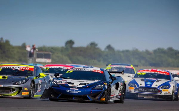 race car McLaren McLaren 570S car supercar vehicle McLaren 570S GT4 HD Desktop Wallpaper | Background Image