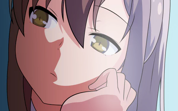HD desktop wallpaper featuring Nanami Aoyama from the anime Sakurasou no Pet na Kanojo, showcasing her pensive expression with detailed art and soft lighting.