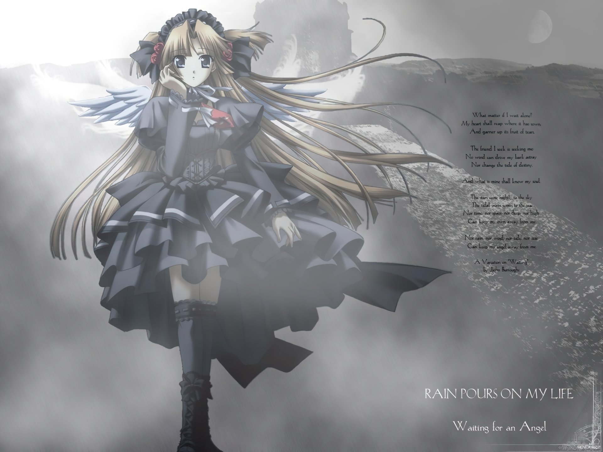 Download Yun (Monochrome) Anime Monochrome HD Wallpaper by Suzuhira Hiro