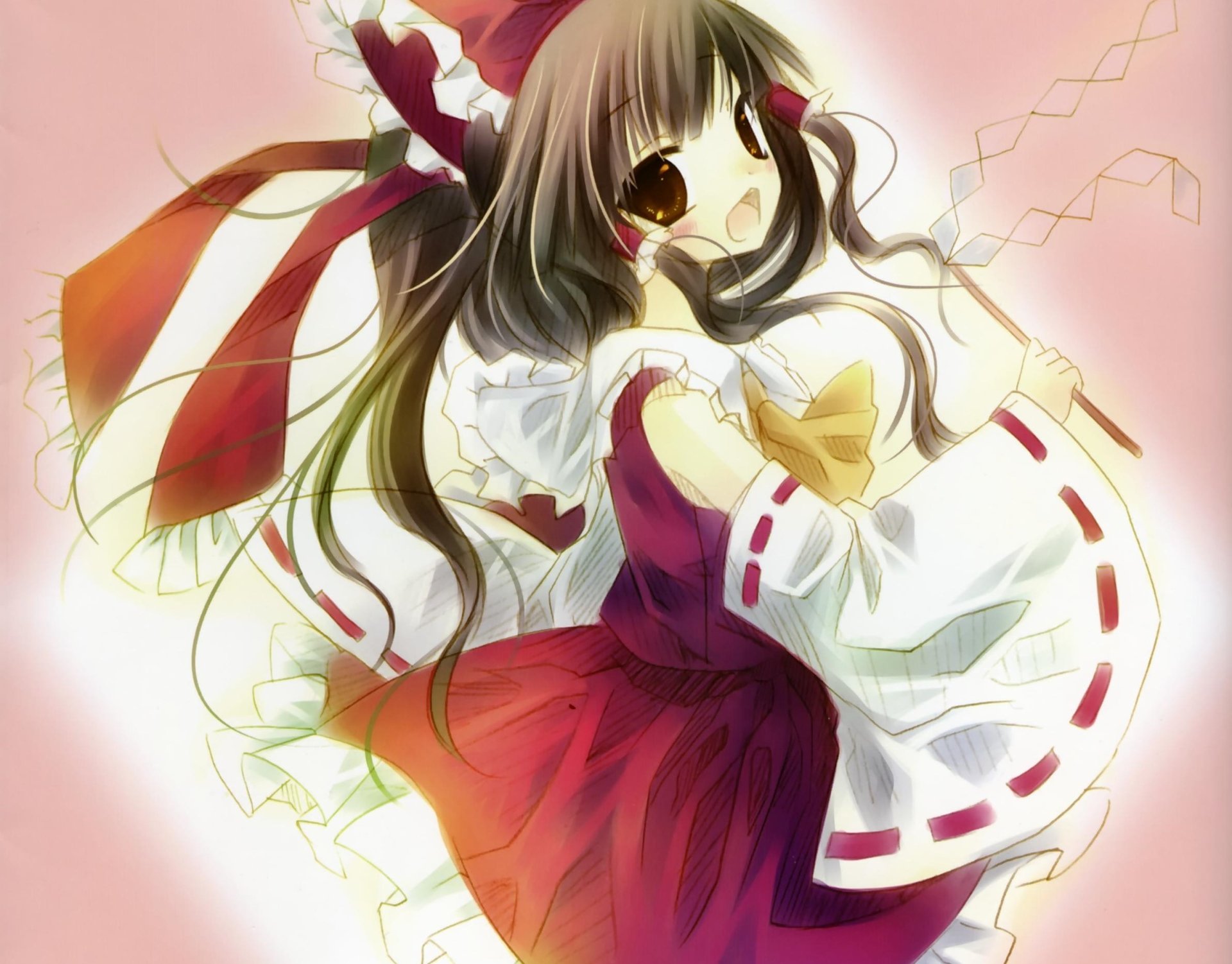 Download Reimu Hakurei Anime Touhou HD Wallpaper by Hinayuki Usa