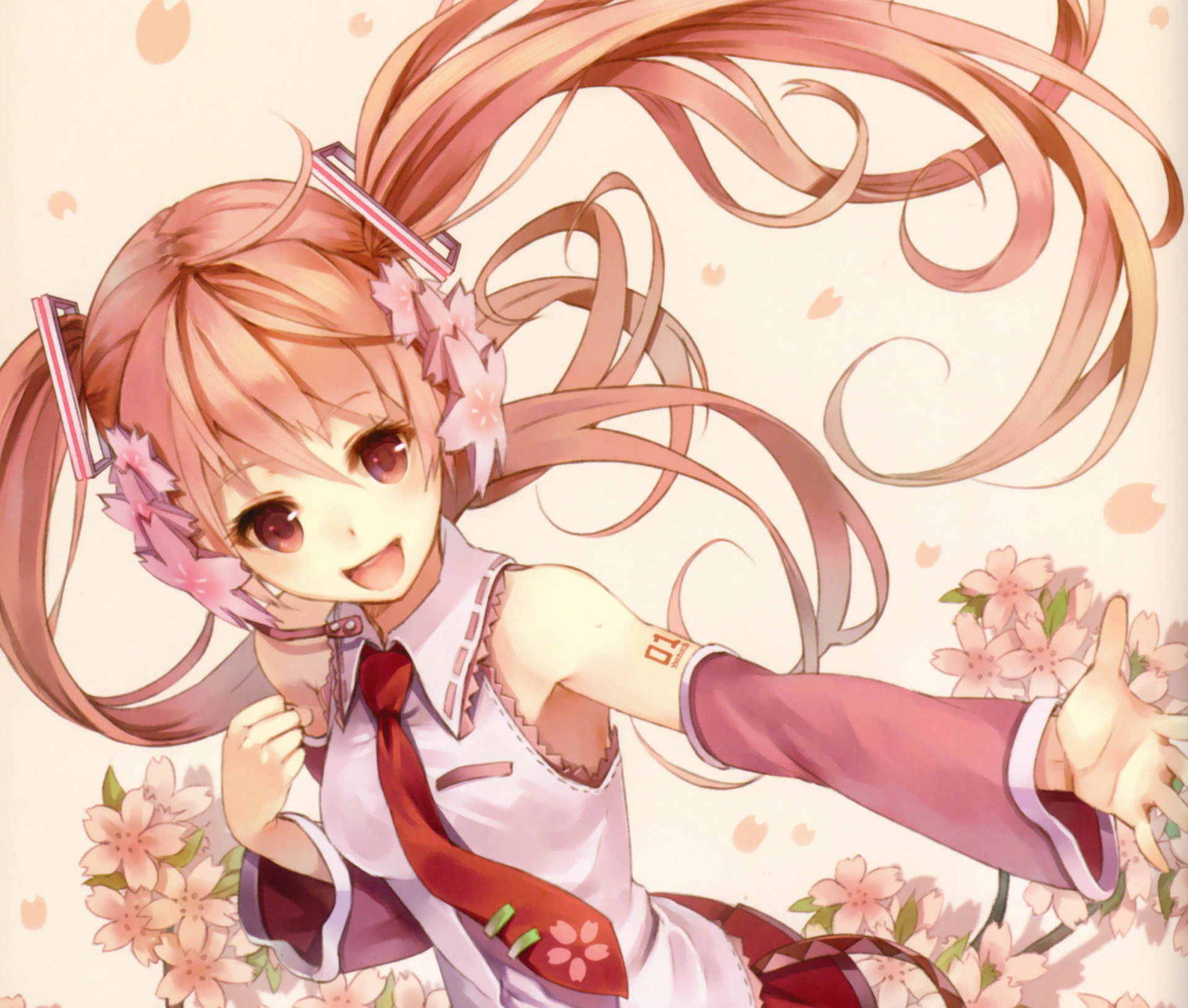 Download Sakura Miku Anime Vocaloid HD Wallpaper by Paseri
