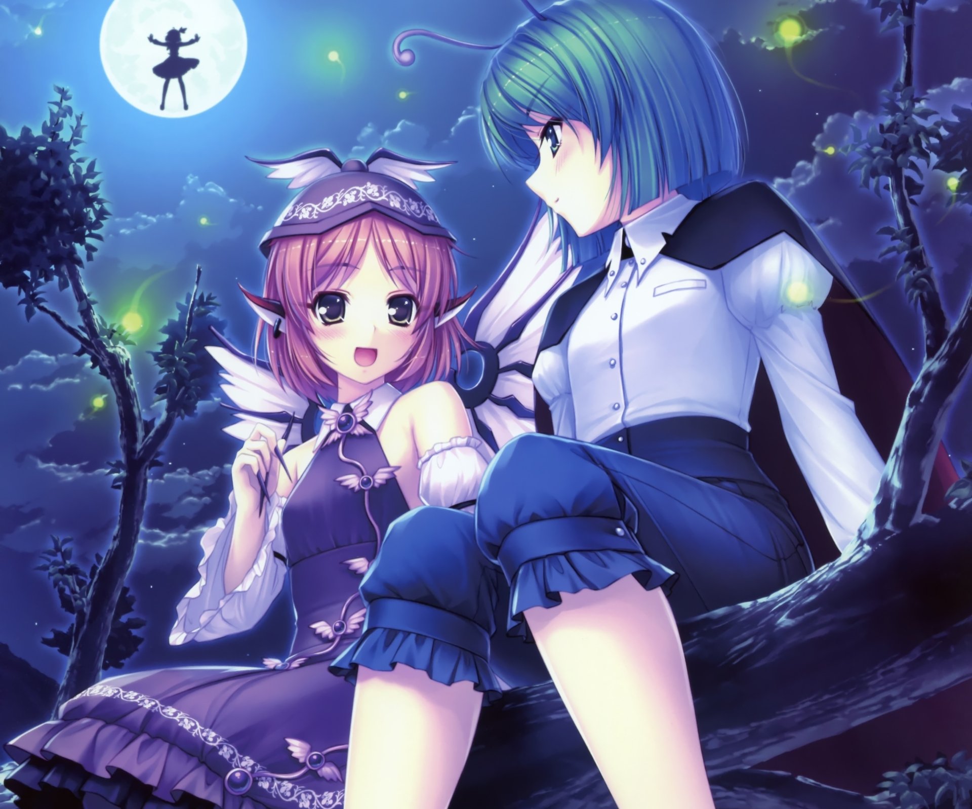 Download Wriggle Nightbug Rumia (Touhou) Mystia Lorelei Anime Touhou HD Wallpaper by sayori