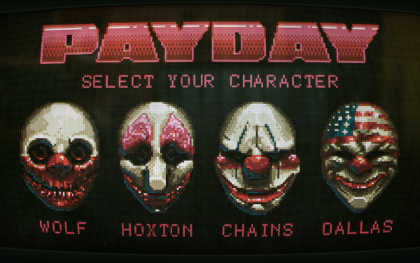 Video Game Payday 2 Payday Dallas Wolf Hoxton Chains Pixel Art HD Wallpaper | Background Image
