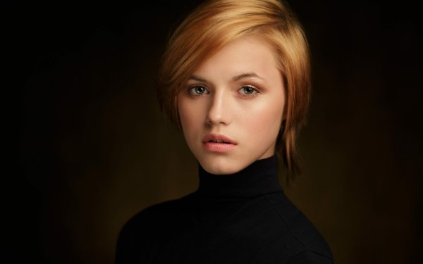 Women Model Blonde Short Hair Face HD Wallpaper | Background Image