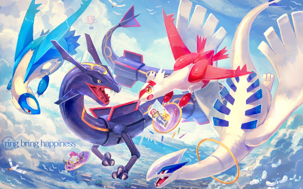 Anime Pokémon Latias Latios Lugia Rayquaza Wingull Hoopa HD Wallpaper | Background Image