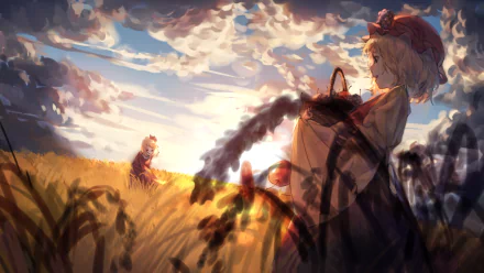Shizuha Aki Minoriko Aki Anime Touhou HD Desktop Wallpaper | Background Image