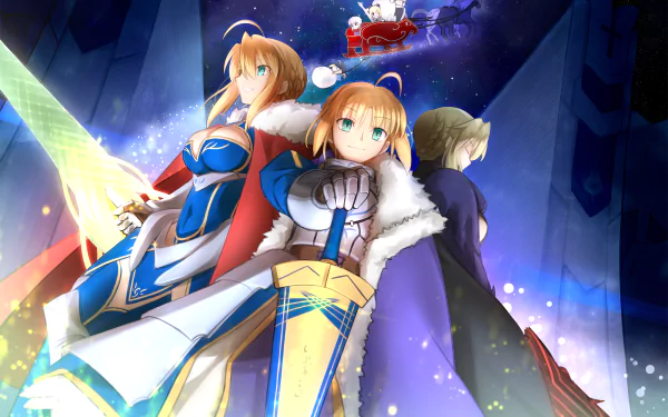 Mysterious Heroine X Saber Lily Artoria Pendragon Artoria Pendragon (Lancer) Saber Alter Saber (Fate Series) Anime Fate/Grand Order HD Desktop Wallpaper | Background Image