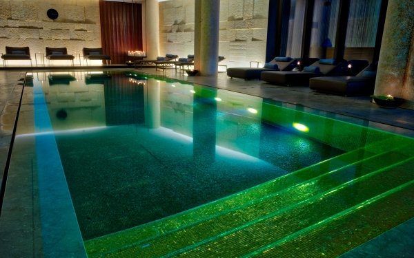 Man Made Pool Lounge Spa HD Wallpaper | Background Image