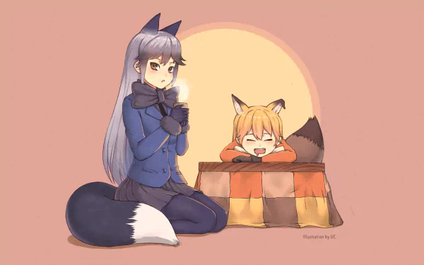 Ezo Red Fox (Kemono Friends) Silver Fox (Kemono Friends) Anime Kemono Friends HD Desktop Wallpaper | Background Image