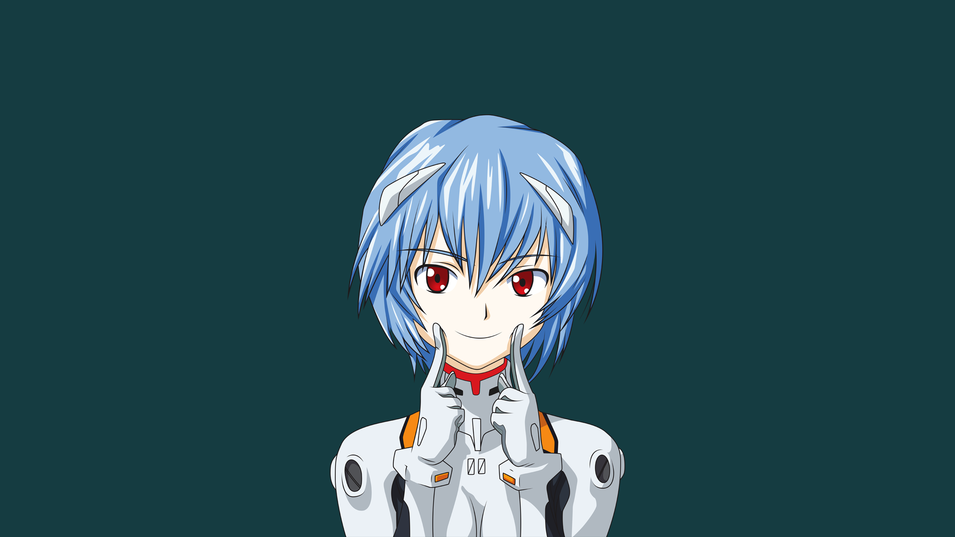 Rei Ayanami Blue Short Hair Red Eyes NGE Anime HD Wallpaper 