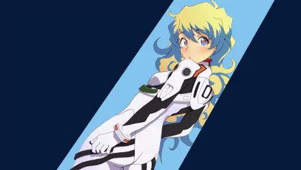 Nia Teppelin Tengen Toppa Gurren Lagann Neon Genesis Evangelion Anime crossover HD Desktop Wallpaper | Background Image