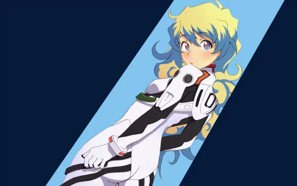 Nia Teppelin Tengen Toppa Gurren Lagann Neon Genesis Evangelion Anime crossover HD Desktop Wallpaper | Background Image