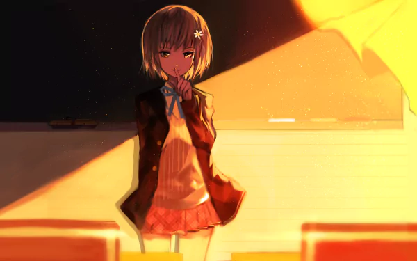 classroom short hair sunlight Anime Original HD Desktop Wallpaper | Background Image