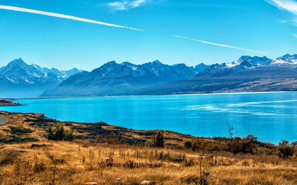 Photography Lake Lakes Road New Zealand Mountain Southern Alps Aoraki/Mount cook Landscape Panorama HD Wallpaper | Background Image